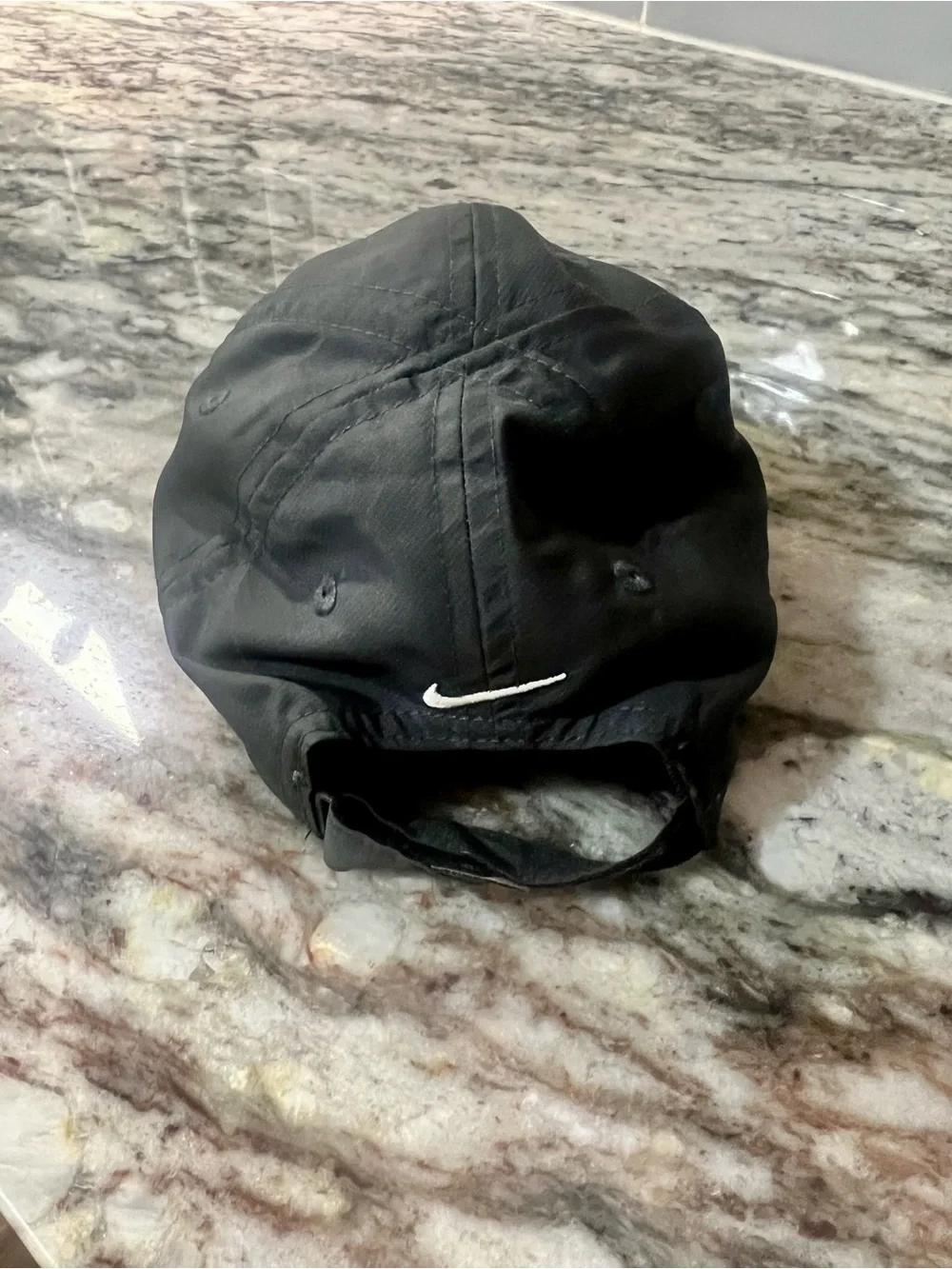 Nike Infant Black Dri-Fit Cap with White Swoosh Detail